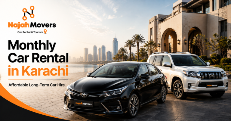 Najah Movers provide the facility of monthly car rental service