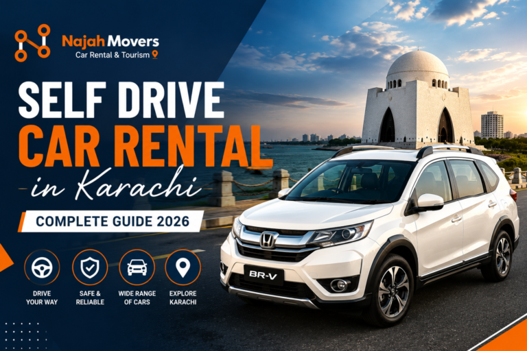 Self drive rental Karachi - rent and drive yourself with Najah Movers